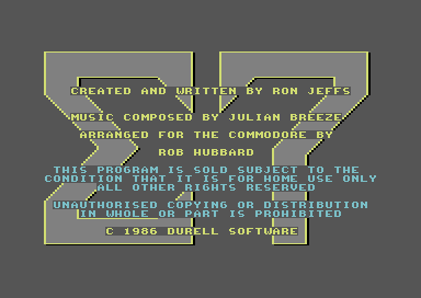 Sigma 7 screenshot 4 for Commodore 64